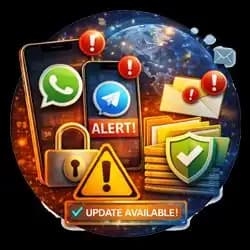 تنبيهات المنصات التي تعرض تحذيرات التطبيقات وتحديثات الأمان والإشعارات الرقمية