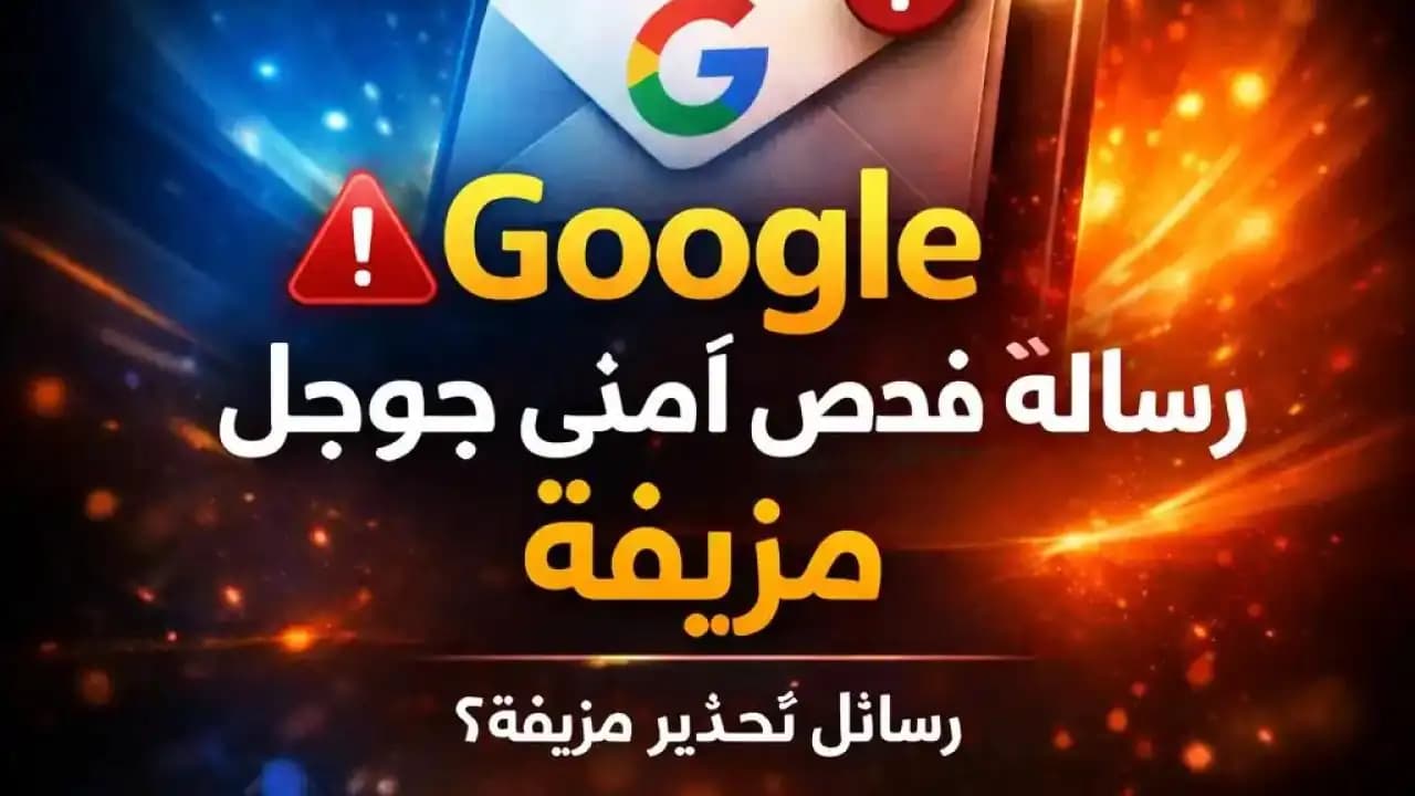 رسالة فحص أمني جوجل مزيفة بعنوان Security Check Required في بريد Gmail